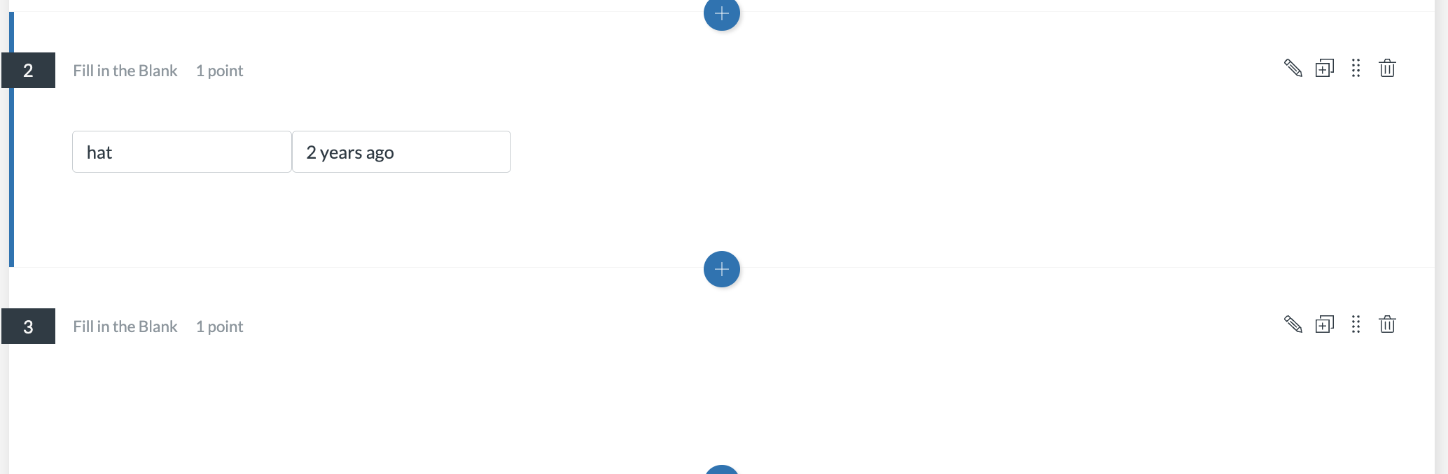 Multiple Fill in the Blanks Yet Only One Option Instructure